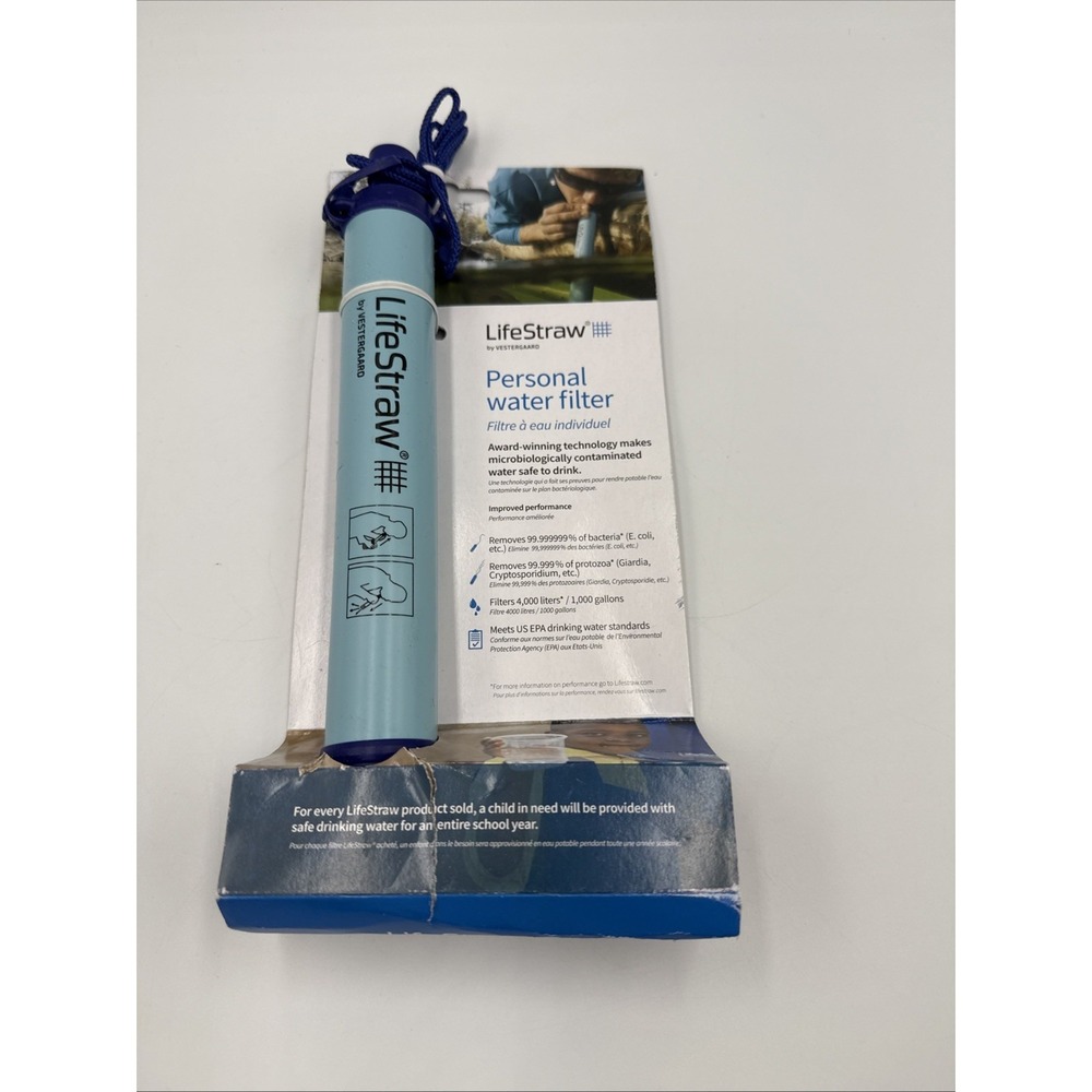 LifeStraw Personal Water Filter for Hiking Camping Travel Emergency Vestergaard